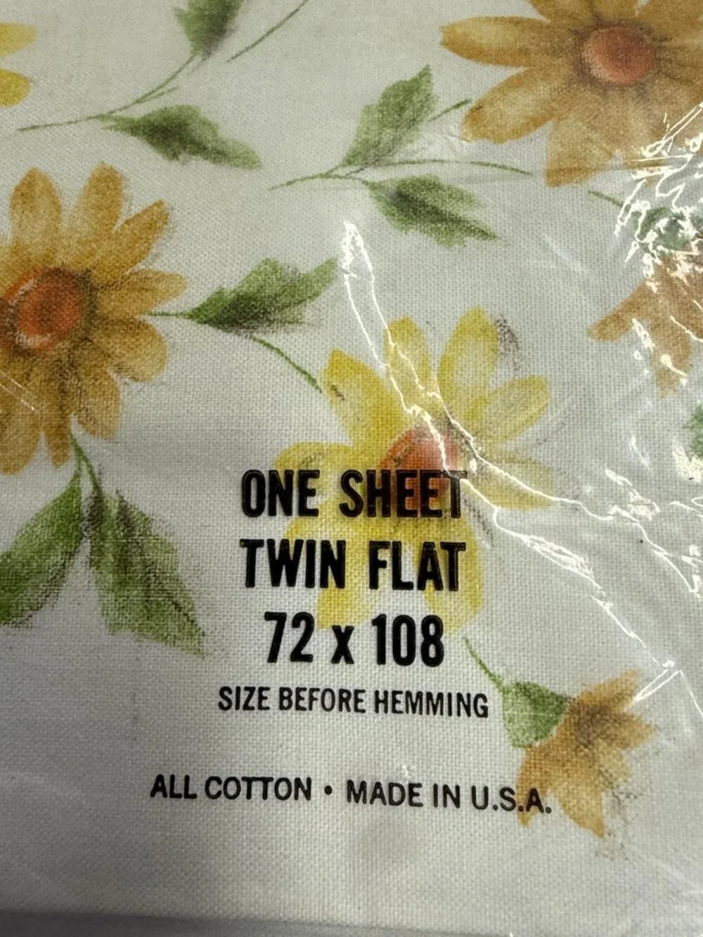 Vintage Deadstock‎ Cannon Mills Monticello Daisy Blossom Twin Sheets Fitted
